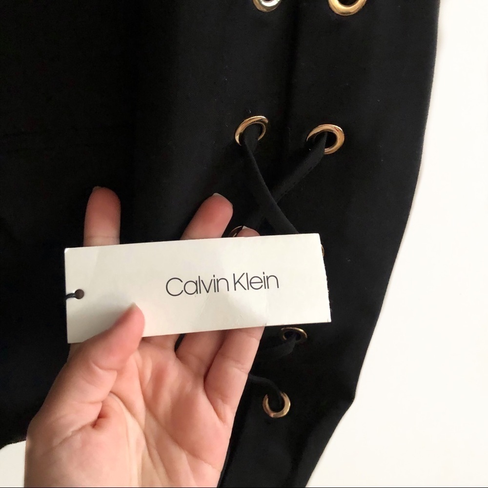 NWT Calvin Klein one button blazer with crisscross - Picture 5 of 7